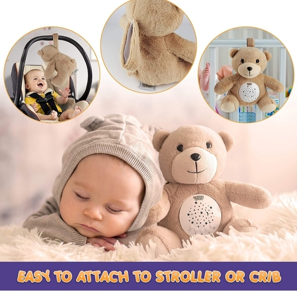 Cozzy Bear Baby Soother Lullabies Star Projector Cry Sensor - Picture 5 of 10